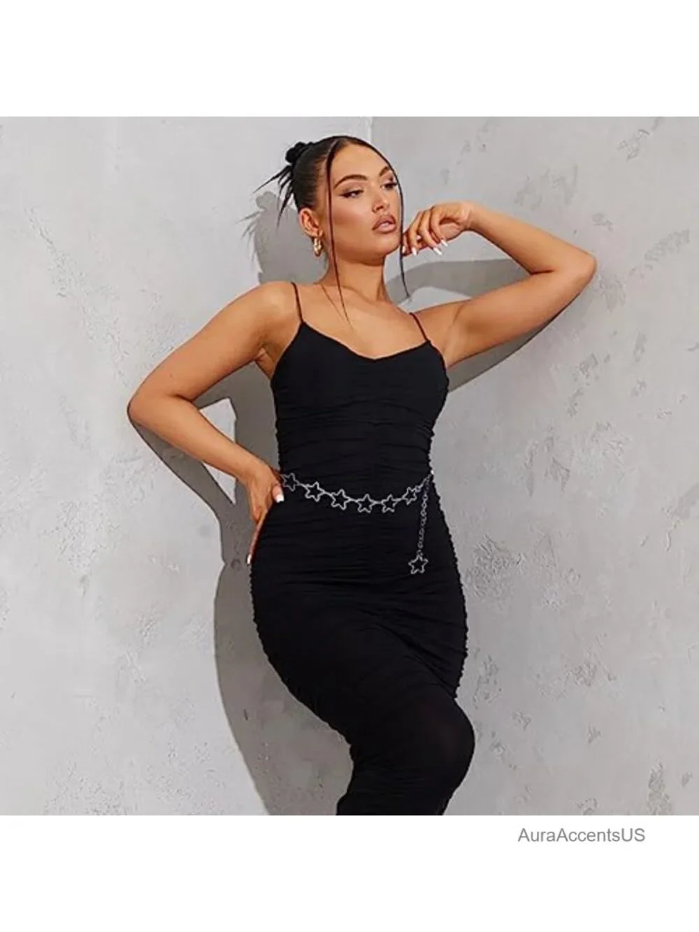 Long Tassel Waist Chain Belt for Dresses - Adjustable Belly Chain Waist Body